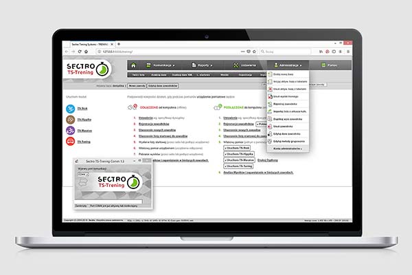 Oprogramowanie Sectro TS-Trening